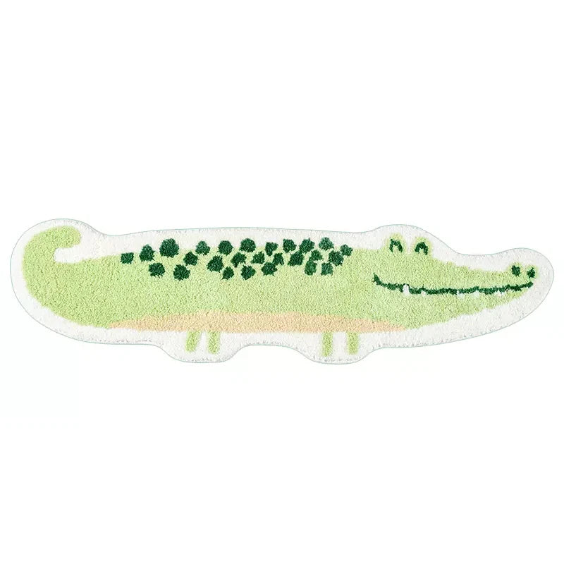 Ihomed Tufting Crocodile Kids Room Rug Cartoon Animal Rocket Mat Fluffy Bedroom Crib Carpet Floor Pad Lovely Cozy Home Nursery Decor