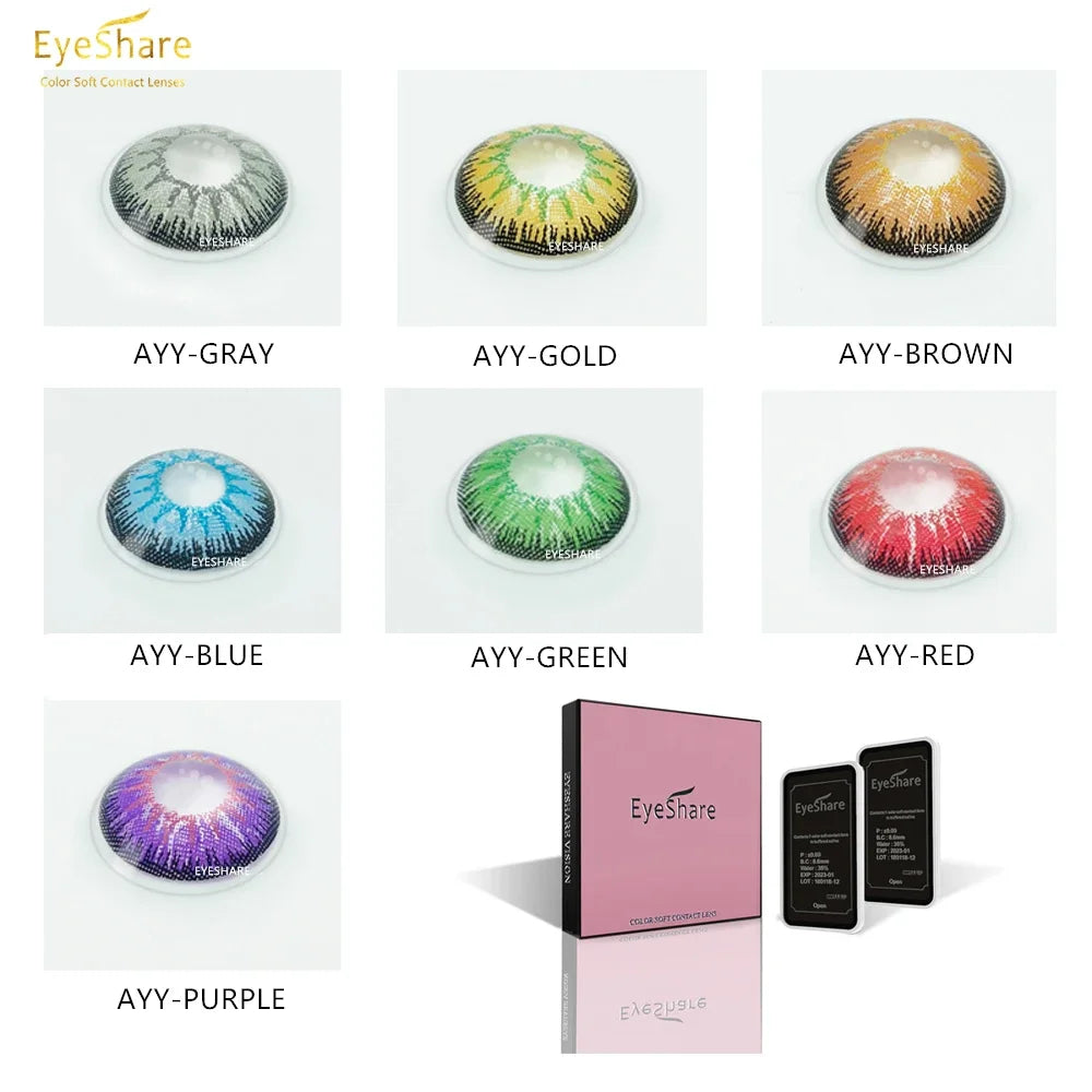 Ihomed 1 Pair Cosplay Contact Lenses Beautiful Pupil Eye Cosmetic Colorful Contact Lenses Halloween Yearly Eyes Contact Lens