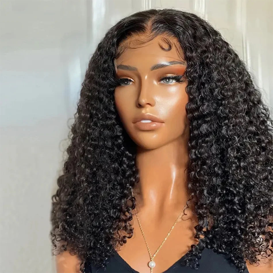 Ihomed Glueless Deep Wave Lace Closure Wig Human Hair Short Bob HD Lace Frontal Wig Preplucked Baby Hair 13x4 Water Wave Frontal Wigs