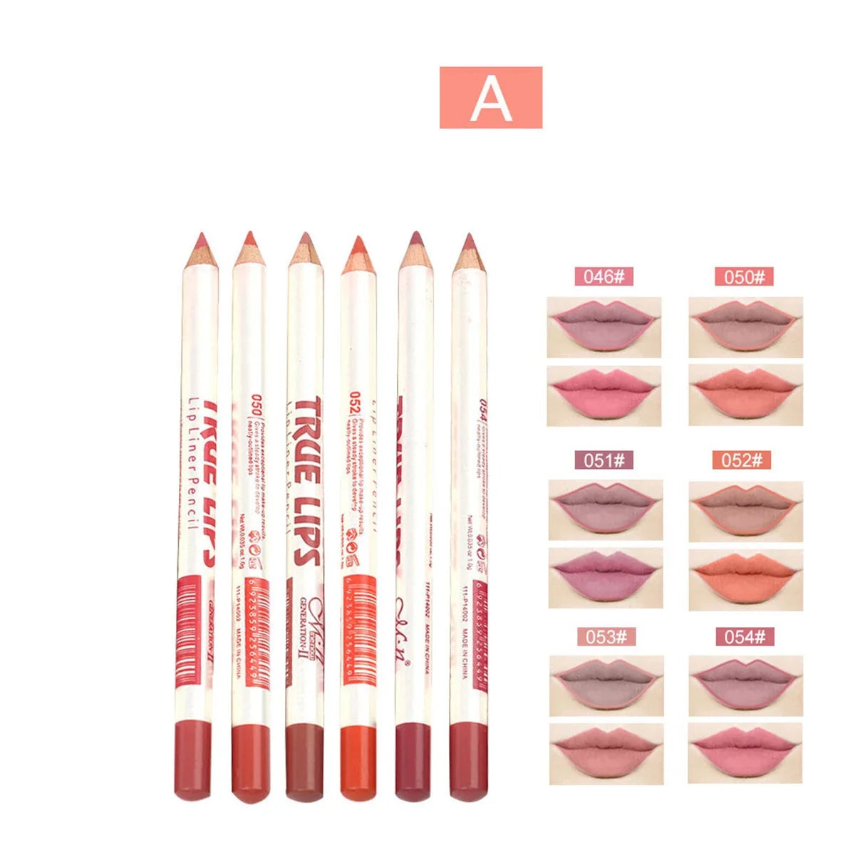 Ihomed 6/12Pcs/Set Cosmetic Nude Matte Lipstick Pen Wooden Lip Liner Waterproof Lady Lip Liner Soft Pencil Contour Makeup Lipstick Tool