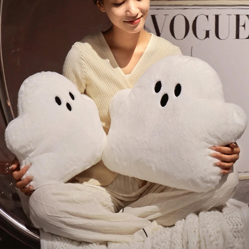 Ihomed Halloween Plush Kawaii White Cloud Ghost Pillow Halloween Soft Cushion Children Party Gift Doll Home Bedroom Chair Home Decor