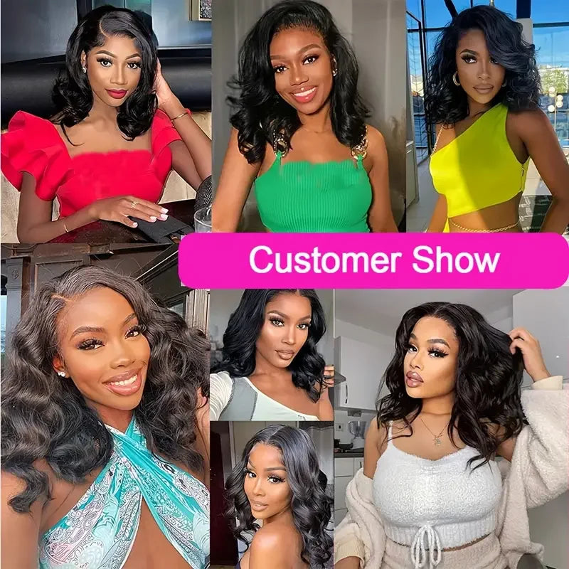 Ihomed 13x4 Glueless Wig Human Hair Lace Frontal Wig 100% Loose Body Wave Short Bob Wigs Ready To Wear Pelucas De Cabello 100% Hhumano