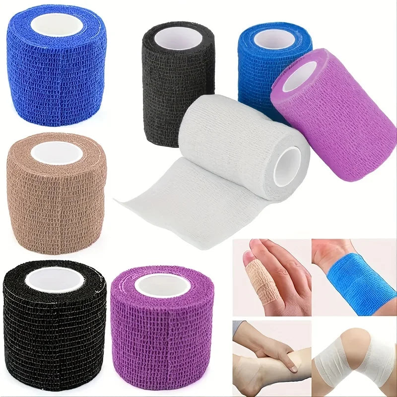 Ihomed 3Pcs Portable Elastic Self-adhesive Bandage, Breathable Sports Non-woven Wrap Finger Tape For Wrist Ankle Elbow Shoulder