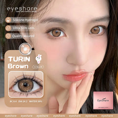 Ihomed 1Pair Colored Contact Lenses for Eyes Natural Brown Eye Lenses Gray Pupils Blue Eye Soft Lenses Yearly Green Contacts