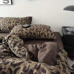 Ihomed Luxury Leopard Bedding Sets Fashion Duvet Cover With Bed Sheet Pillowcase Twin Full Queen Size Bedclothes Adults Woman Bed Linen