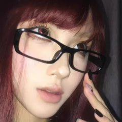 Ihomed Retro Small Square Frame Glasses Women Harajuku Japanese Eyeglasses Clear Reading Spectacle Blue Light Blocking Eyewears