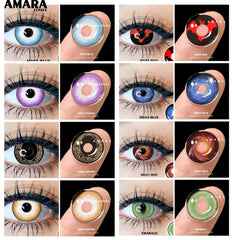 Ihomed Color Contact Lenses For Eyes Anime Cosplay Colored Lenses Blue Green Multicolored Lenses Contact Lens Beauty Makeup