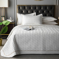 Ihomed Luxury Bedspread on the bed Euro style bed covers multi-use blanket quilted bed Plaid Linens coverlet Bedspreads bed sheet quilt