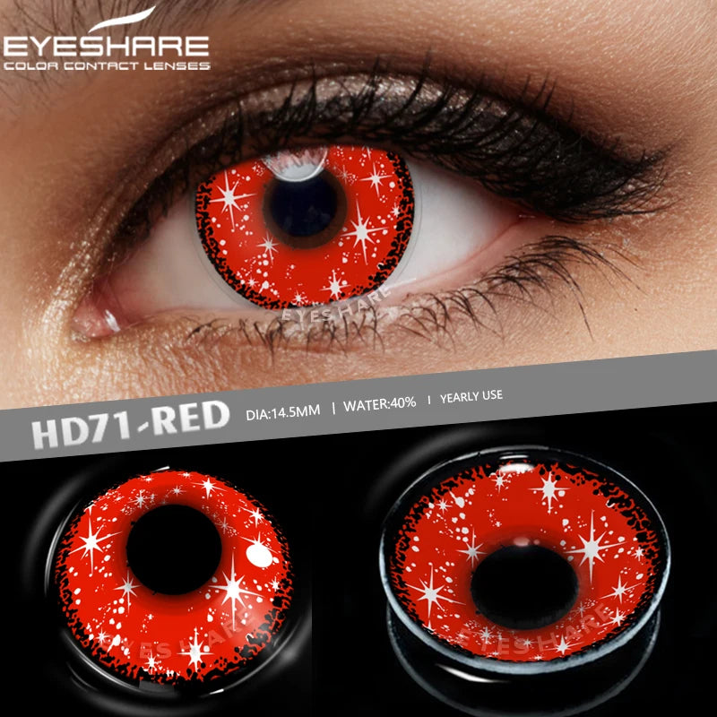 Ihomed Cosplay Lenses Color Contact Lenses for Eyes Anime Cosplay Colored Lenses Contact Lens Eye Contacts Year Beauty Make up