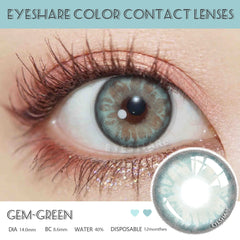 Ihomed Natural Color Contact Lenses for Eyes 2pcs GEM Series Colored Lens Blue Pink Contact Lens Yearly Cosmetic Contact Lens