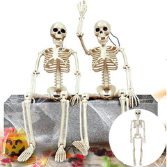 Ihomed 40cm Halloween Human Shape Skeleton,Posable Skeleton,Human Shape Bones,Halloween Herror Decorations,Haunted House Horror Props