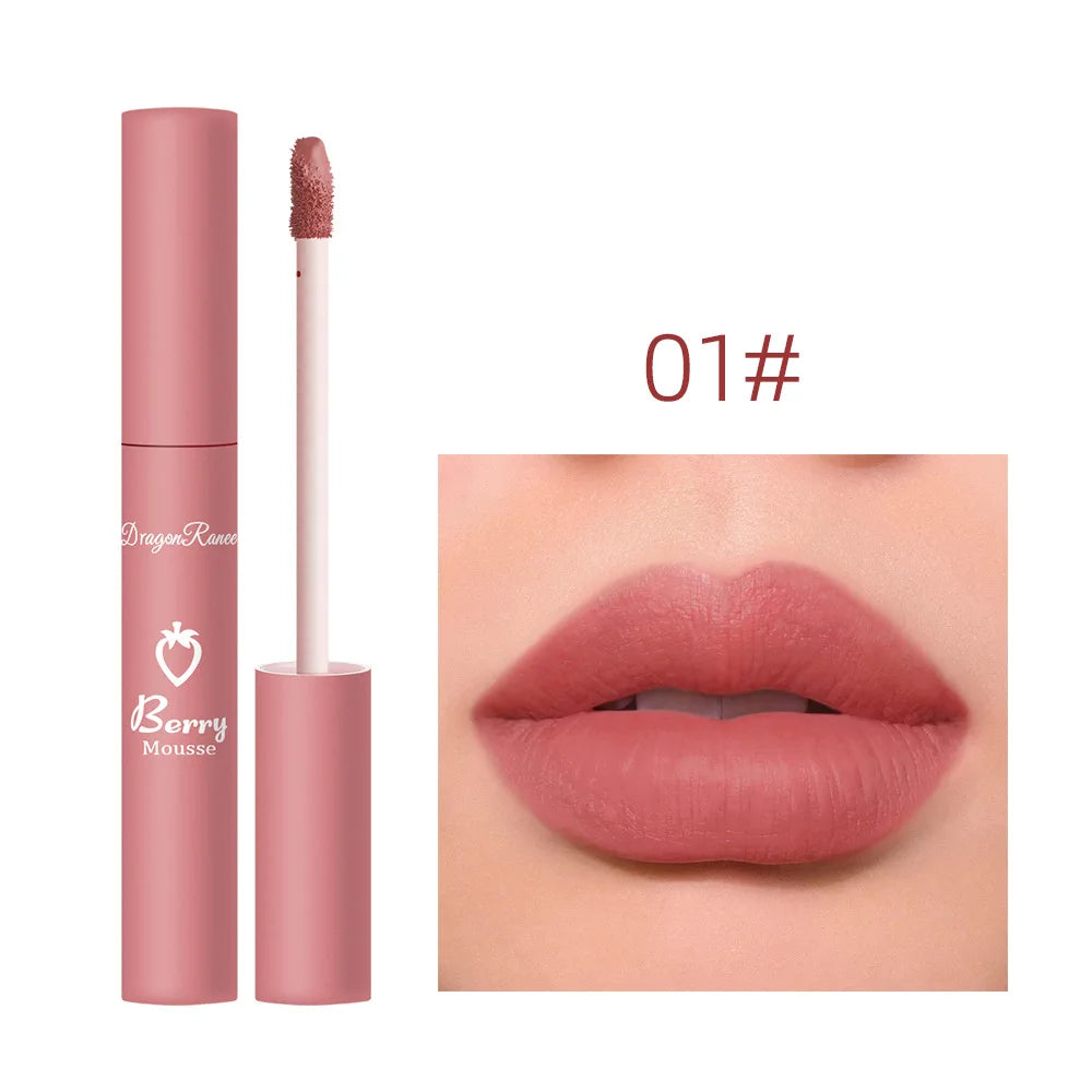 Ihomed Nude Lip Gloss Matte Velvet Liquid Lipstick Waterproof Sexy Long Lasting Non-stick Cup Nude Red Make-up for Women Korea Cosmetic