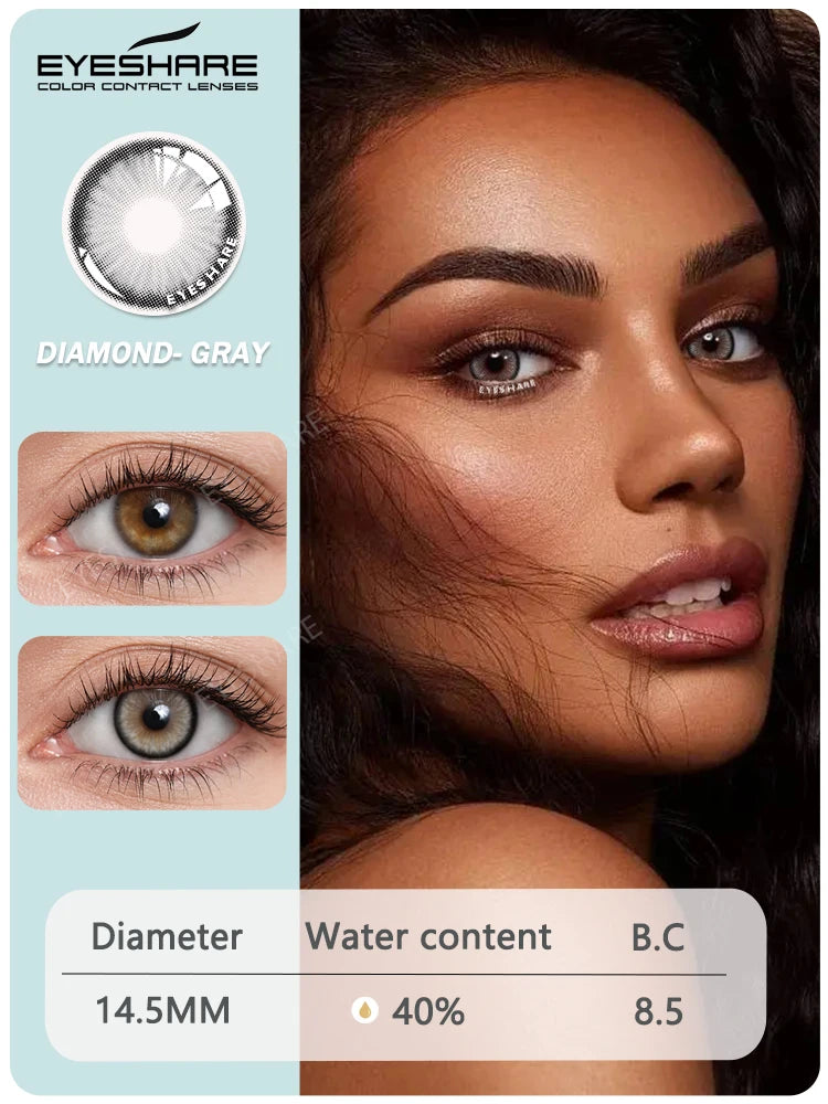 Ihomed Natural Colored Contact Lenses For Eyes 1Pair Gray Eyes Lenses Beautiful Pupil Fast Delivery Blue Lens Contacts Lens