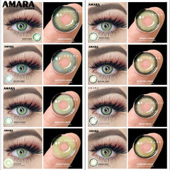 Ihomed 2pcs Color Contact Lens Contact Color Lens Eyes Lenses for Eyes  GREEN Color Lens with Contact Case