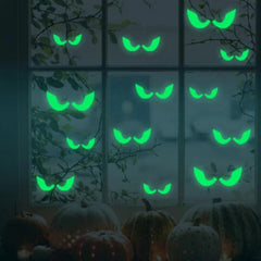 Ihomed 36Pcs  Halloween Luminous Wall Decals Glowing in The Dark Eyes Window Sticker for Halloween Decoration for Home Party Supplies