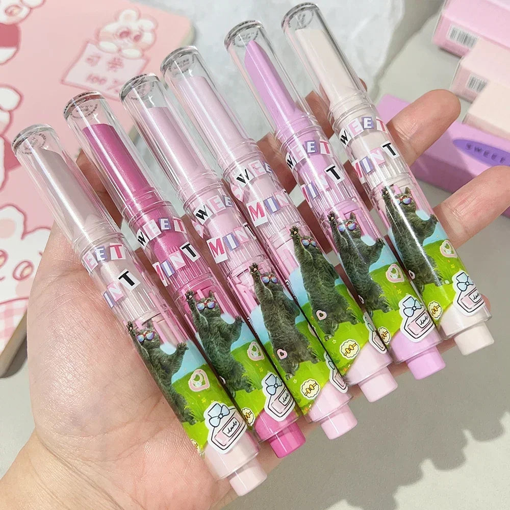 Ihomed Moisturising Lipstick Pen Waterproof Jelly Lip Glaze Mirror Water Lipstick Heart-shaped Lip Gloss Non-stick Cup Korean Cosmetic