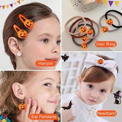 Ihomed 20/10Pcs Halloween Resin Pumpkin Miniatures Mini Flatback Charms Pumpkin Halloween Party Home Table Decoration DIY Crafts Gift