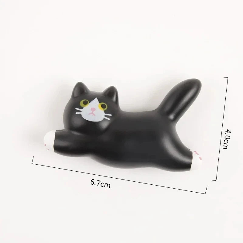 Ihomed 3D Cat Refrigerator Magnets Sticker Creative Resin Cartoon Cute Cat Fridge Sticker Fridge Magnets Home Kitchen Decoration Gifts