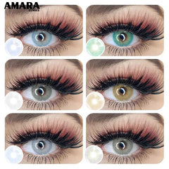 Ihomed LENSES 2pcs/Pair Contact Lenses Colored Contact Lenses for Eyes Colored Yearly Blue Brown Colorful  Eye Contact Lenses