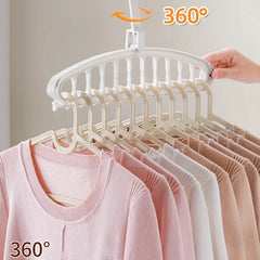 Ihomed New Clothes Hanger Closet Organizer Space Saving Hanger Multi-port Clothing Rack Plastic Scarf Storage hangers for clothes