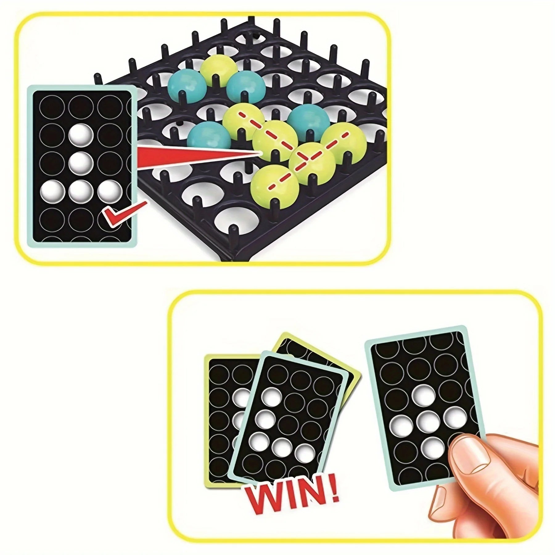 Ihomed 1 Box Bounce Ball Party Game, Table Jumping Ball Toys, Family Party Board Game, Children Puzzle Toys