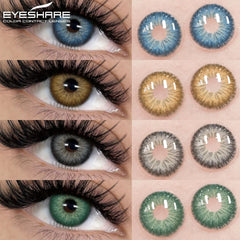 Ihomed Color Contact Lenses for Eyes 2pcs Blue Eye Lenses Green Lenses Beautiful Pupil Yearly Makeup Cosmetic Eye Contact Lens