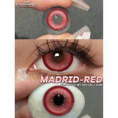 Ihomed 1pair Colored Contact Lenses Purple Eye Lenses Yearly Cosplay Red Lenses Cosmetic Contact Helloween Soft Makeup Pupils