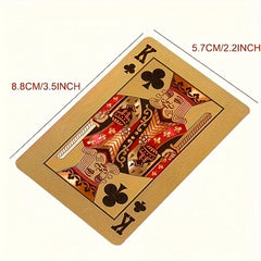 Ihomed 1 set of waterproof gold foil poker, 24K gold plastic poker, durable washable party entertainment supplies