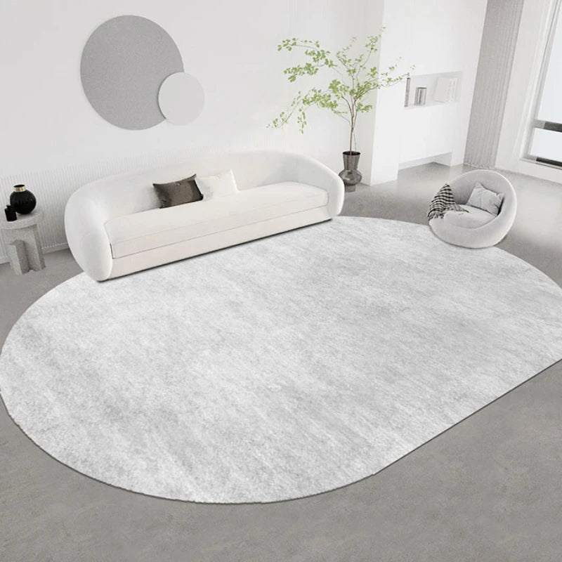 Ihomed  Art Rugs Oval Living Room Carpets Minimalist Bedroom rugs Non-slip Large Area Carpet Easy Care Carpet Easy Storage Rug  Tapis
