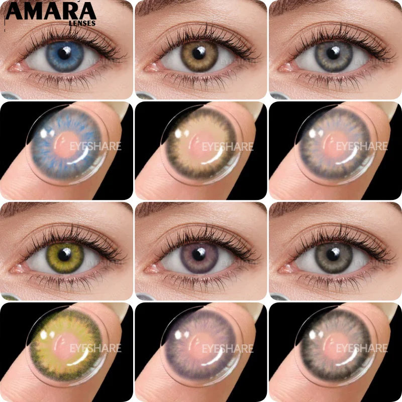 Ihomed 1 Pair Color Contact Lenses for Eyes Natural Brown Lenses Beauty Fashion Monet lense Blue Lenses Green Eye Contact