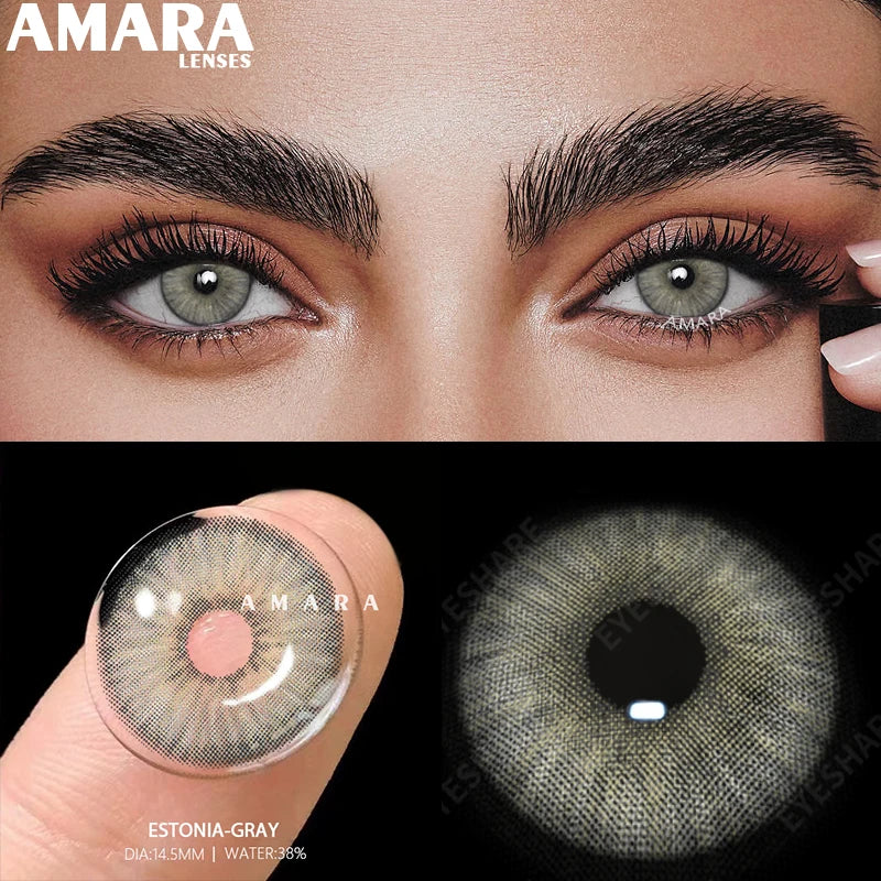 Ihomed Green Colored Contact Lenses Natural Look Brown Eye Lenses Gray Contact Gray Lenses Fast Delivery Green Eye Lenses