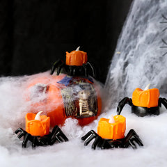 Ihomed Halloween Decoration Pumpkin Lantern Ornament LED Electronic Candlelight Party Supplies Decoration Prop Spider Night Light