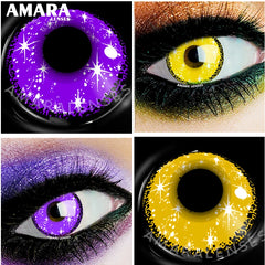 Ihomed New HD71 Cosplay Soft color contact lenses Halloween Makeup Crazylens Cover Dark Eyes Pure Color