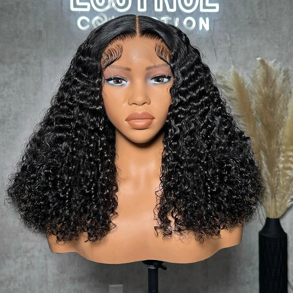 Ihomed Glueless Loose Water Wave Bob Wig Lace Frontal Human Hair Wigs For Women Ready To Go Brazilian Deep Wave Bob Wigs On Clearance