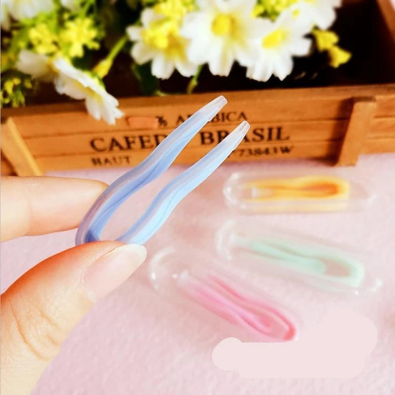 Ihomed Contact Lens Case Clip Stick Tweezers Combination Box Piece Clip Set for lenses random color