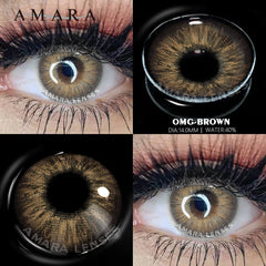 Ihomed Natural Colored Contacts Lenses Brown 2pcs Contacts Beautful Pupils Color Contacts Yearly Makeup Cosmetic Contact Lens