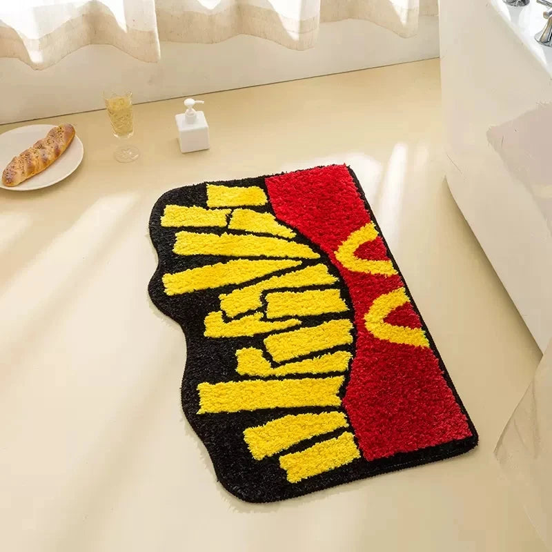 Ihomed Chips Tufting Rugs Flocked Carpet Pad Bathmat Soft Fluffy Cartoon Bathroom Tub Side Anti-slip Home Room Dorm Nursery Decor Mat