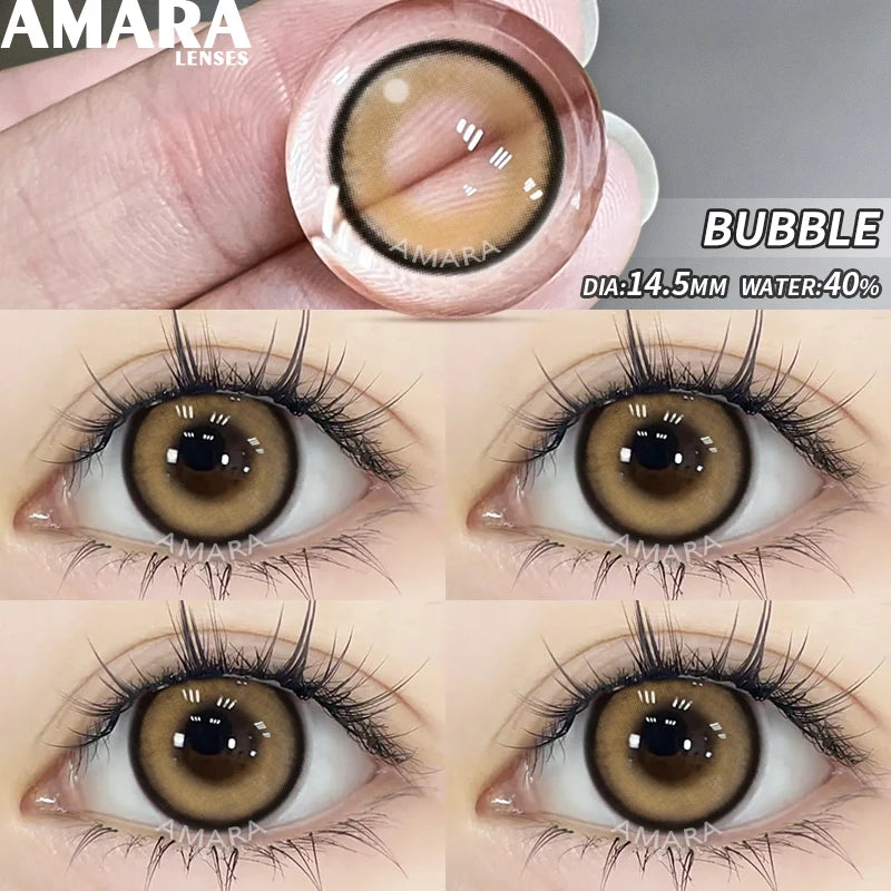 Ihomed Eye Contact Lenses 2pcs/pair BUBBLE Color Contact Lens Eye Color Cosmetic Color Contact Lens Beauty Eye Makeup