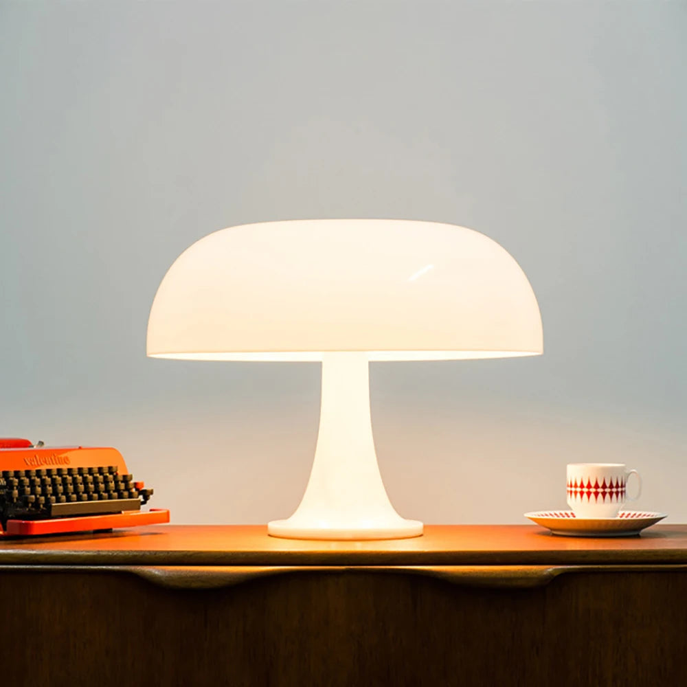 Ihomed Classic Mushroom Table Lamp Modern Bauhaus Design Table Lamp Hotel Bedroom Atmosphere Lamp