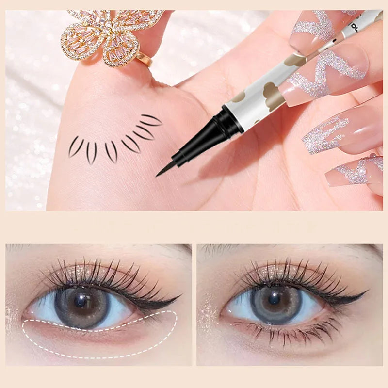 Ihomed Liquid Eyeliner Lying Silkworm Eyelash Pen Quick Dry Waterproof Long-lasting Black Brown Eyeliner Pencil Beauty Eyes Makeup Tool