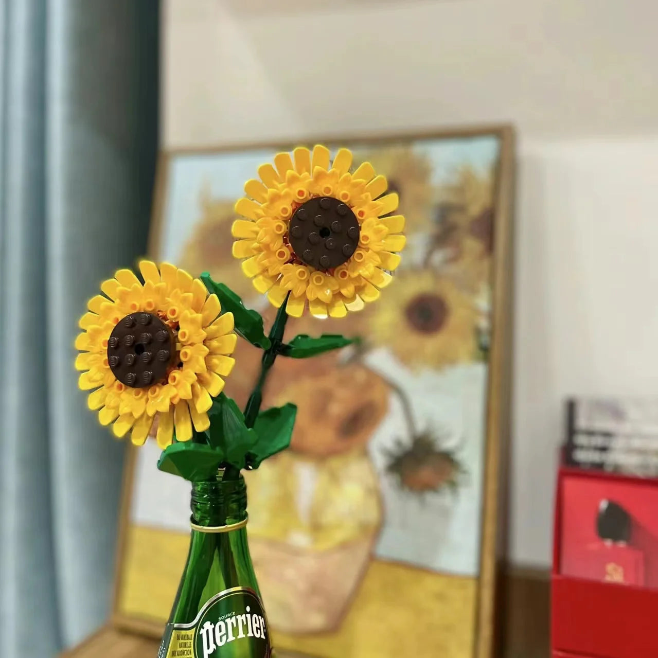 Ihomed DIY Sunflower assembled flowers building blocks creative toys decorations to send girlfriend gifts