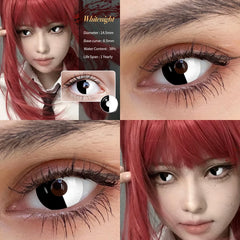 Ihomed 1Pair Cute Cosplay Colored Contacts Lenses Hoshino Ai Pupil Lens  Anime Lens Halloween Cosmetic Blue Eyes Contact Lens