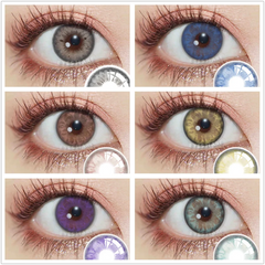 Ihomed Natural Color Contact Lenses for Eyes 2pcs GEM Series Colored Lens Blue Pink Contact Lens Yearly Cosmetic Contact Lens