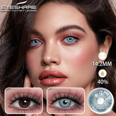 Ihomed Natural Colored Contact Lenses For Eyes 2Pcs Blue Brown Contacts Lens Fashion Yearly Beauty Makeup Green Contact lenses