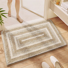 Ihomed Chic Geometric Tufting Bathroom Mat Soft Long Bedroom Rug Pad Living Area Carpet Anti-slip Hallway Doormat Home Room Decor