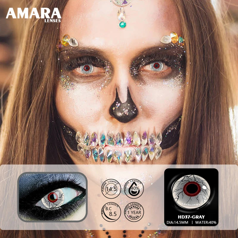 Ihomed Cosplay Color Contact Lenses for Eyes BLIND Series Makeup Halloween Beauty Contact Lenses Eye Cosmetic Color Lens Eyes