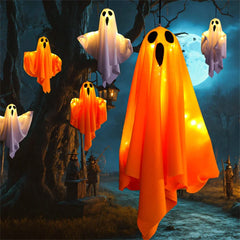 Ihomed Halloween LED Glow Ghost Lights for Home Indoor Outdoor Hanging Decoration Haunted House Horror Props Bar Supplies 2024 New