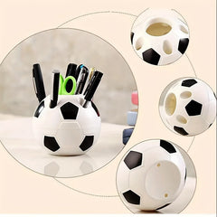 Ihomed 1pc Plastic Pen Holder Multi-functional Pen Holder Cartoon Football Pen Holder Office Football Pen Holder