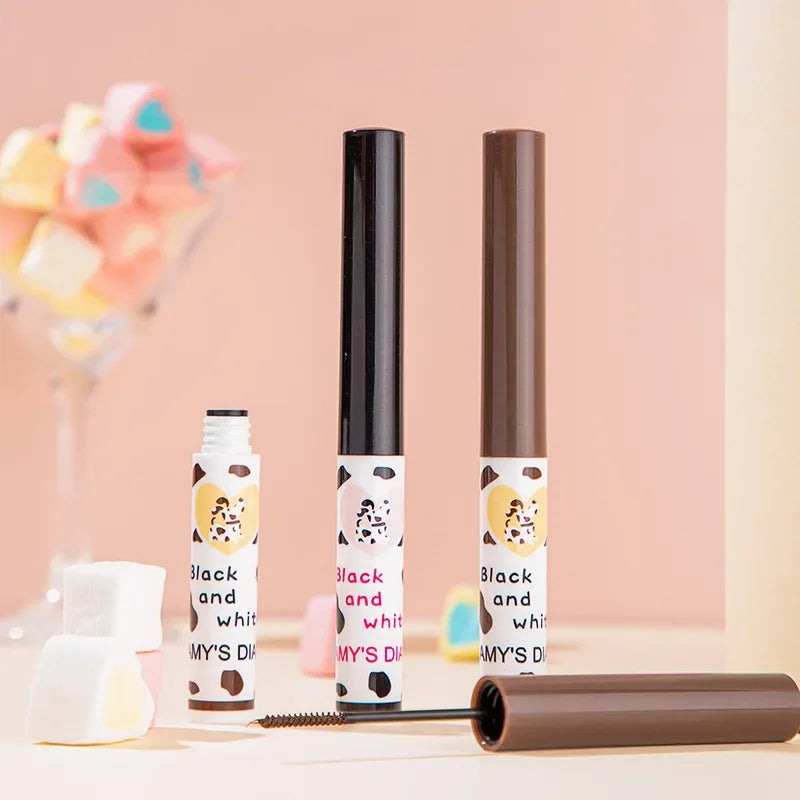 Ihomed Brown Mascara Suitable For Beginners Waterproof Long-lasting Natural Curling Mascara Eyelashes Ultra-fine Not Blooming Makeup