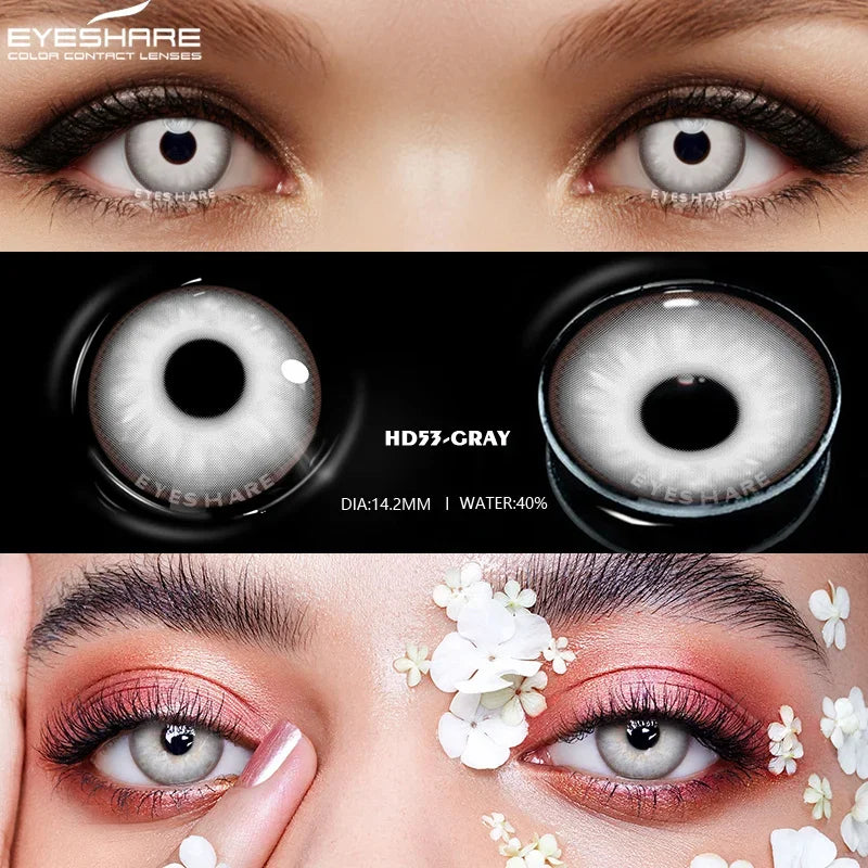 Ihomed 1pair Color Contacts Lenses for Eyes New Cosplay Colored Contact Lens Eye Blue Lense Yearly Beauty Makeup Contact Lense